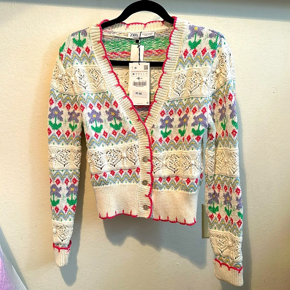 Zara Knit Cardigan Size M